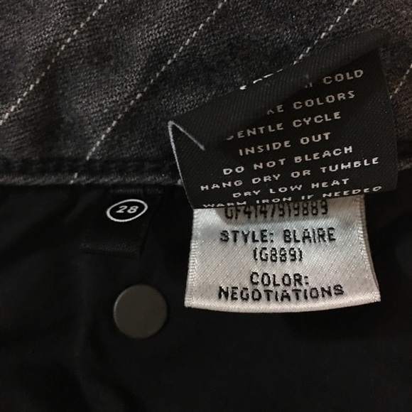 Revolve | GRLFRND Blaire Striped High Rise Denim Pencil Skirt - Picture 9 of 15